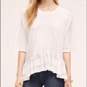 Anthro Akemi & Kin Ruffle Tunic White M